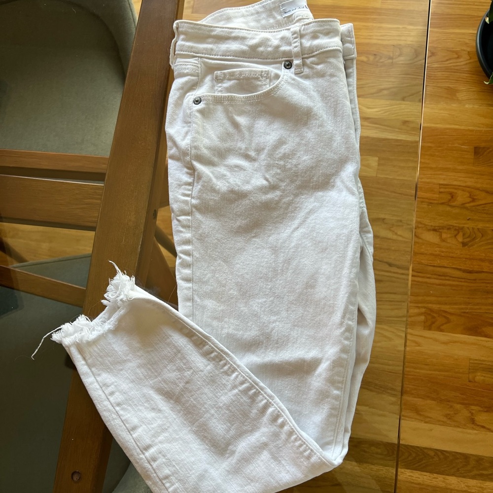 White skinny petite jeans